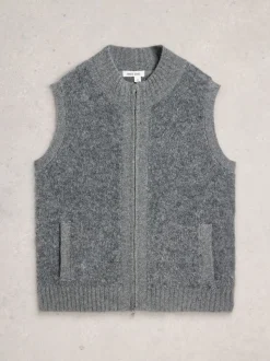 Grijs - White Stuff Boucle Gilet