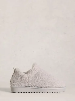 Grijs - White Stuff pantoffellaarsjes met borg