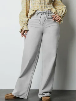 Grijs denim - Wide Leg Joggers Waist Jeans