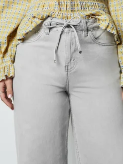 Grijs denim - Wide Leg Joggers Waist Jeans