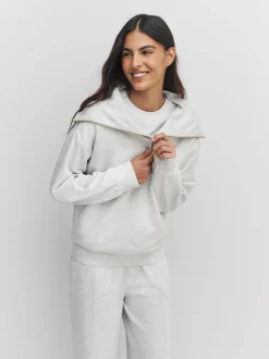 Grijs gemêleerd - Half Zip Jersey Sweatshirt