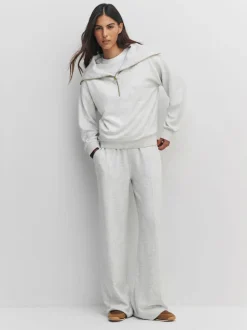 Grijs gemêleerd - Half Zip Jersey Sweatshirt