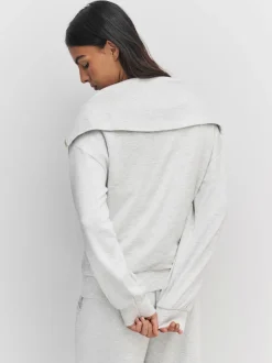 Grijs gemêleerd - Half Zip Jersey Sweatshirt