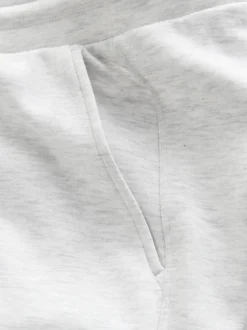 Grijs gemêleerd - Premium jersey joggingbroek met wijde pijpen