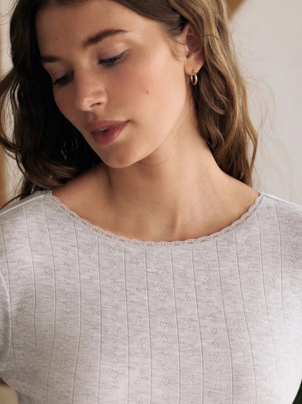 Grijs gemêleerd - Thermal Maximum Warmth Cosy Pointelle Long Sleeved Top