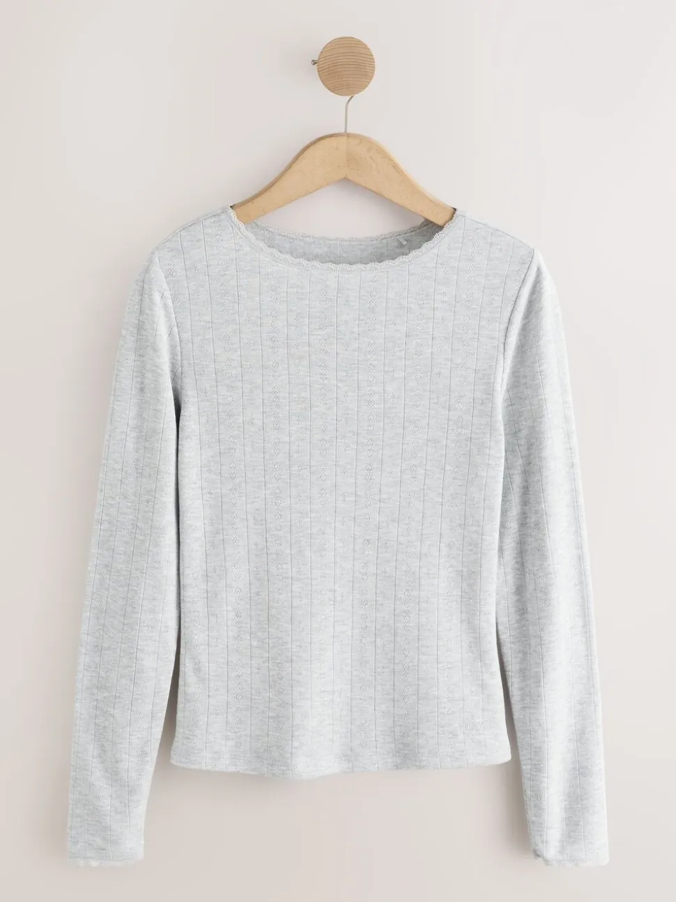 Grijs gemêleerd - Thermal Maximum Warmth Cosy Pointelle Long Sleeved Top