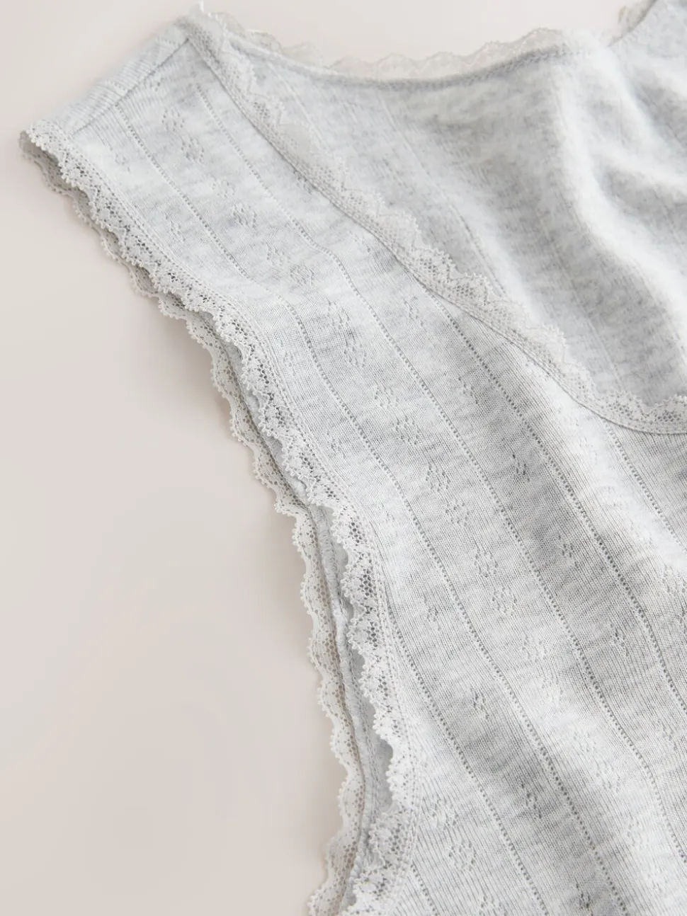 Grijs gemêleerd - Thermal Maximum Warmth Cosy Pointelle Vest