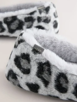 Grijs met dierenprint - Ballerina Flat Slippers