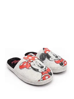 Grijs met Minnie Mouse - Vanilla Underground winterse pantoffelmuiltjes voor dames