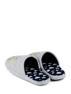 Grijs met Snoopy - Vanilla Underground winterse pantoffelmuiltjes voor dames