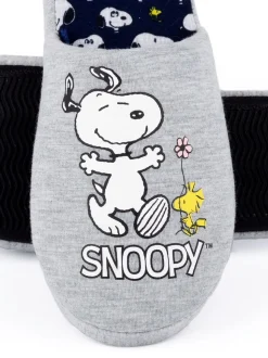 Grijs met Snoopy - Vanilla Underground winterse pantoffelmuiltjes voor dames