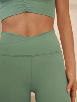 Grijs-groen - Actieve yogalegging met overslag