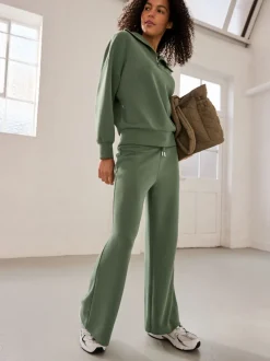 Grijs-groen - Active Modal sweatshirt met kwart-rits