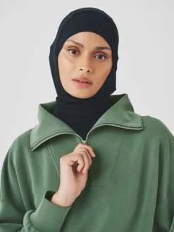 Grijs-groen - Active Modal sweatshirt met kwart-rits