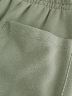 Grijs-groen - Self. joggingbroek met boorden