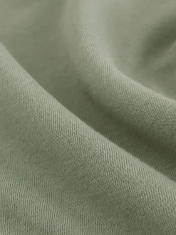 Grijs-groen - Self. joggingbroek met boorden