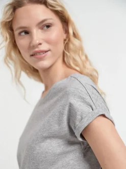 Grijs/wit/zwart/marineblauw/kakigroen - Set van 5 T-shirts met kapmouwtjes
