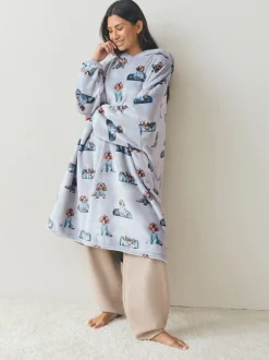 Grijze Charlie the Cockapoo - Oversized dekenhoody