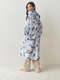 Grijze Charlie the Cockapoo - Oversized dekenhoody