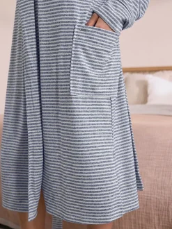 Grijze streep - Cosy Lightweight Dressing Gown