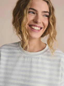 Grijze streep - Textured Short Pyjamas