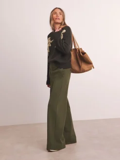 Groen - Anthology By JD Williams - Premium Ponte broek met wijde pijpen
