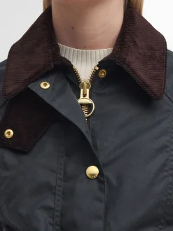Groen - Barbour® Cropped Beadnell Wax Jacket