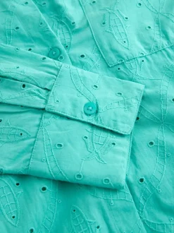 Groen - Broderie shirt