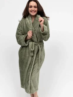 Groen - Cyberjammies Striped Sealskin Fleecy Dressing Gown