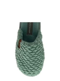 Groen - Dunlop muilpantoffels met gesloten neus en wafelmotief voor dames