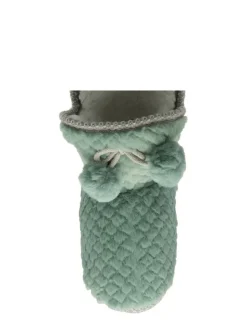 Groen - Dunlop pantoffellaarsjes met wafelmotief voor dames