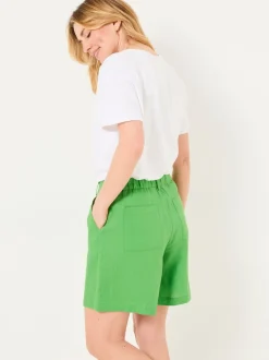 Groen - FatFace linnen shorts