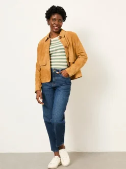 Groen - FatFace Stripe Long Sleeve Top