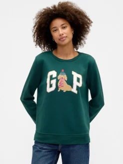 Groen - Gap - Relaxed sweatshirt met logo
