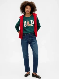 Groen - Gap - Relaxed sweatshirt met logo