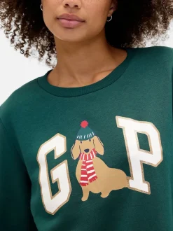 Groen - Gap - Relaxed sweatshirt met logo