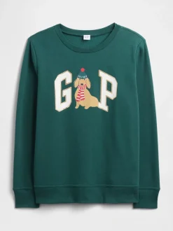 Groen - Gap - Relaxed sweatshirt met logo