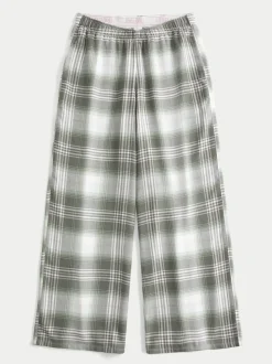 Groen - Hollister Flannel Check Pyjama Bottoms With Logo Waistband