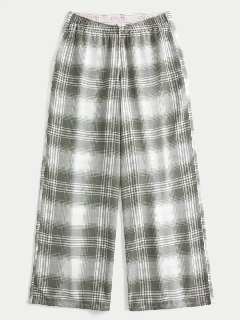 Groen - Hollister Flannel Check Pyjama Bottoms With Logo Waistband