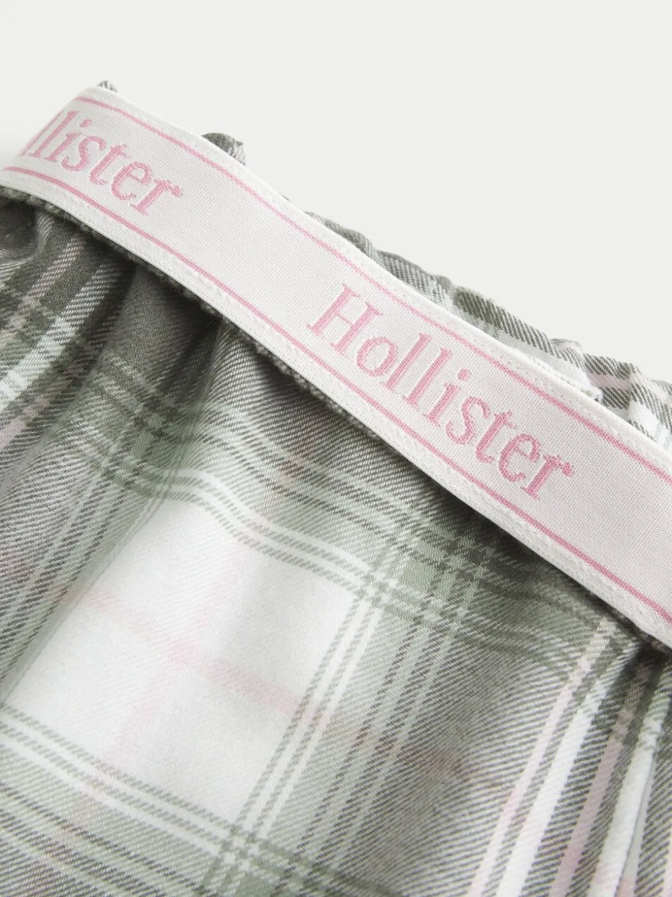 Groen - Hollister Flannel Check Pyjama Bottoms With Logo Waistband