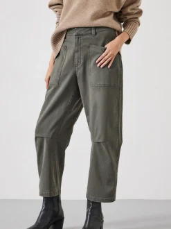 Groen - Hush Cordi Barrel Leg Trousers