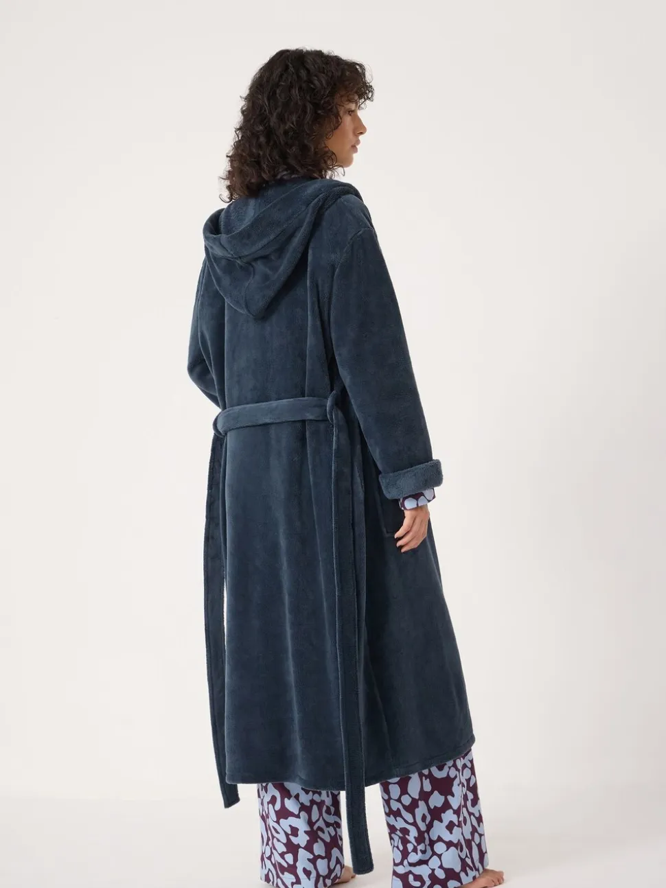 Groen - Hush Donzige kamerjas met capuchon