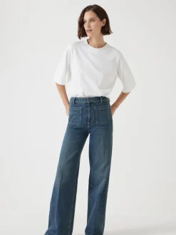 Groen - Hush Rowan jeans met uitlopende pijpen