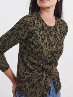 Groen - JD Williams Crew Neck Cardigan