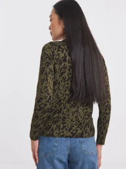 Groen - JD Williams Crew Neck Cardigan