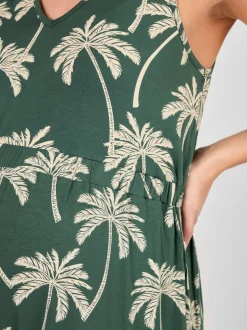 Groen - JoJo Maman Bébé zwangerschapsjumpsuit van jersey met wijde pijpen