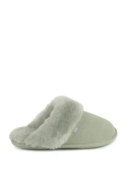 Groen - Just Sheepskin Duchess pantoffels van schapenvacht voor dames