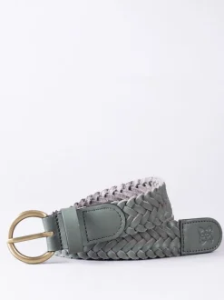 Groen - Lakeland Leather Waverton gevlochten riem