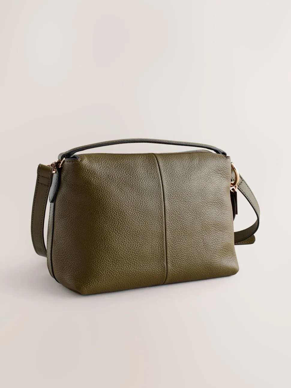 Groen - Leather Slouchy Cross-Body Bag