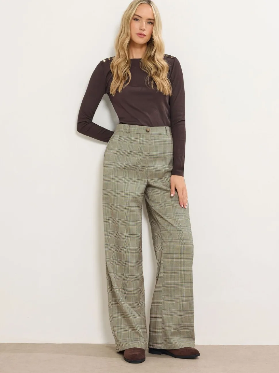 Groen - Long Tall Sally broek met wijde pijpen